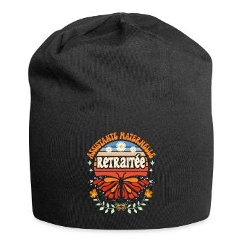 Cadeau Retraite Assistante Maternelle - Bonnet en jersey - noir - Devant
