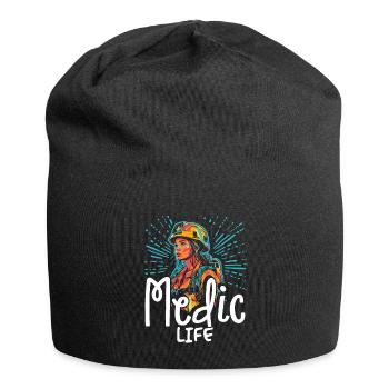 Paramedic - Sanitäter - Medic Life - Jersey-Beanie - Schwarz - Vorne