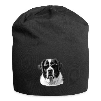 Bernhardiner Sonnenbrille Tier Motiv Bernhardiner - Jersey-Beanie - Schwarz - Vorne