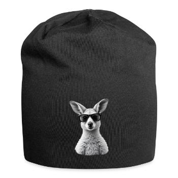Kangaroo Sunglasses Animal Motif Kangaroo - Jersey Beanie - black - Front