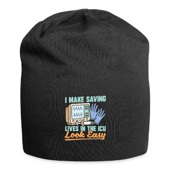Intensive care nurse - Jersey Beanie - black - Front