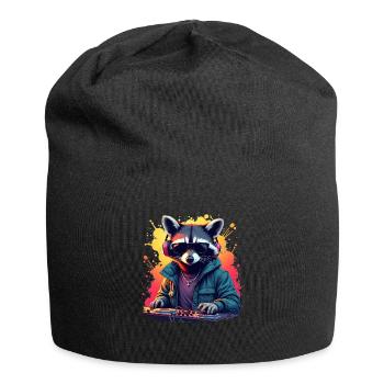 Waschbär Musik DJ Cooles Waschbär - Jersey-Beanie - Schwarz - Vorne