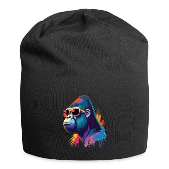 Gorilla Art Artwork Pop Art Gorilla - Jersey Beanie - black - Front