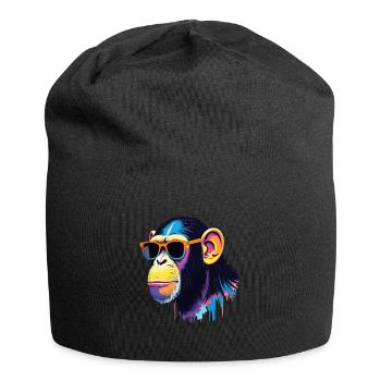Schimpanse Kunst Kunstwerk Pop Art Schimpansen - Jersey-Beanie - Schwarz - Vorne