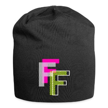 F Letter - Jersey Beanie - black - Front