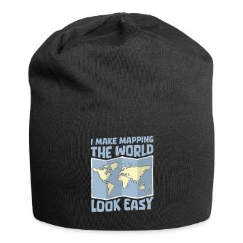 Géographe de géographie - Bonnet en jersey - noir - Devant