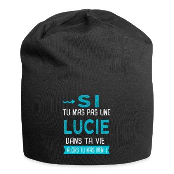 Lucie Si tu n as pas une lucie - Bonnet en jersey - noir - Devant