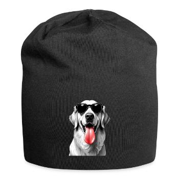 Golden Retriever Dog Animal Motif Funny Dogs - Jersey Beanie - black - Front
