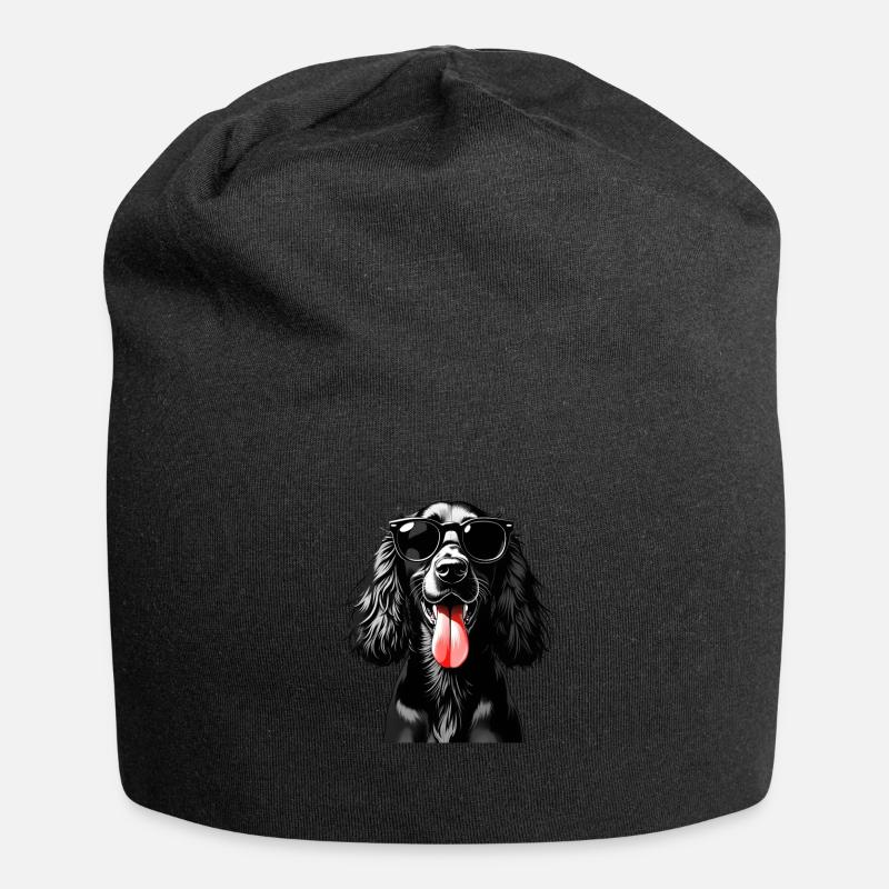 Cocker Spaniel Hund Tier Motiv lustiger Hunde - Jersey-Beanie - Schwarz