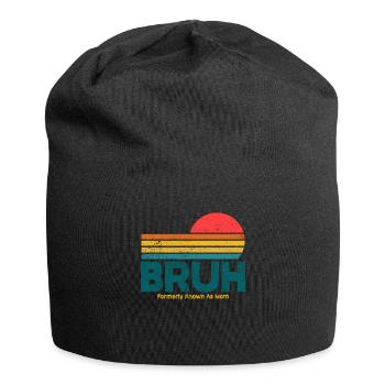 Bruh, früher bekannt als Mama - Jersey-Beanie - Schwarz - Vorne