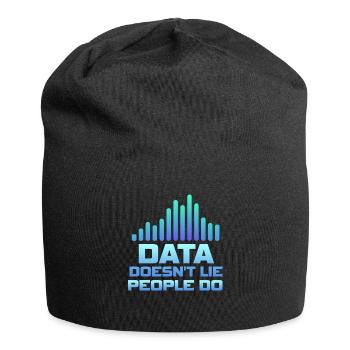 Daten lügen nicht, Menschen machen Datenanalysten - Jersey-Beanie - Schwarz - Vorne