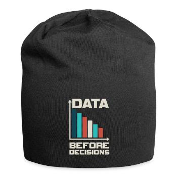 Daten vor Entscheidungsdaten oder nicht - Jersey-Beanie - Schwarz - Vorne