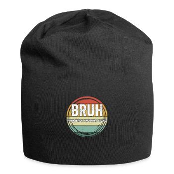 Bruh, früher bekannt als Papa - Jersey-Beanie - Schwarz - Vorne