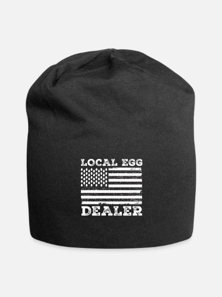 Lokaler Eierhändler American Flag Farmer - Jersey-Beanie - Schwarz