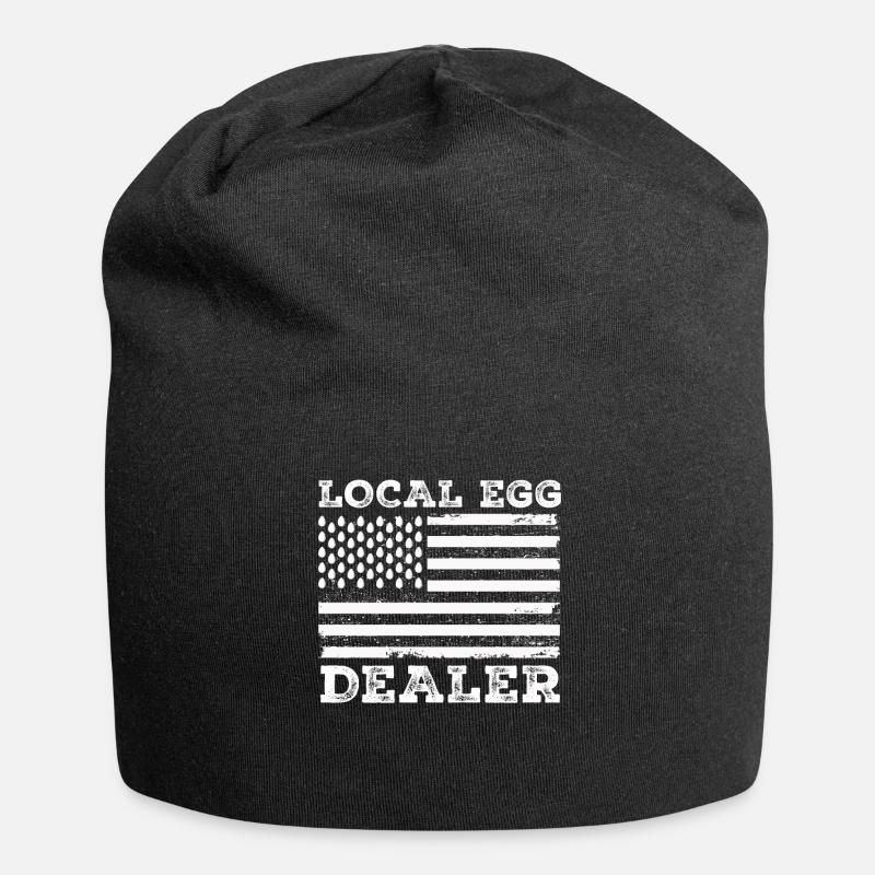 Lokaler Eierhändler American Flag Farmer - Jersey-Beanie - Schwarz