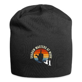 Maîtres de l’ombre au travail Marionnettes d’ombres - Bonnet en jersey - noir - Devant