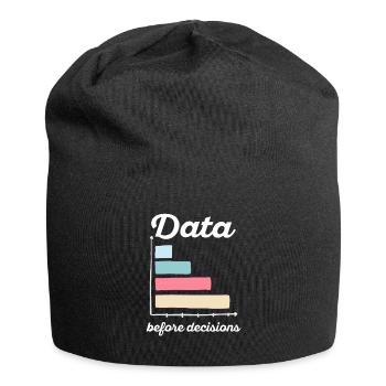 Daten oder es ist nicht passiert für Studenten - Jersey-Beanie - Schwarz - Vorne