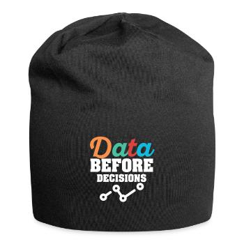 Daten oder es ist nicht passiert für Studenten - Jersey-Beanie - Schwarz - Vorne