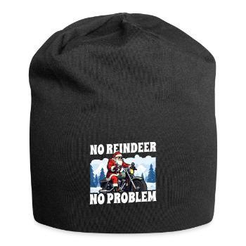 Motorcyclist Biker Christmas No Reindeer no - Jersey Beanie - black - Front