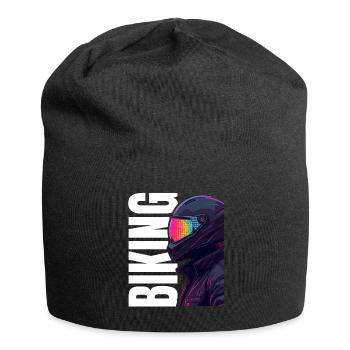 Cool Motorcyclist Biker Biking Design - Jersey Beanie - black - Front