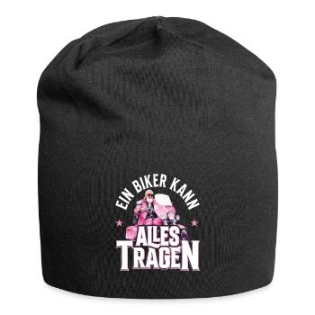 Funny motorcyclist biker saying design - Jersey Beanie - black - Front