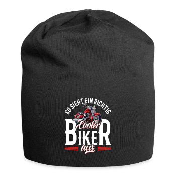 Dicton de motard : c’est à ça qu’ressemble un motard vraiment cool - Bonnet en jersey - noir - Devant