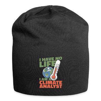 Analyste climat - Bonnet en jersey - noir - Devant