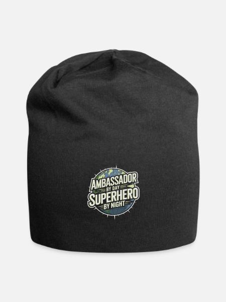 Botschafter - Jersey-Beanie - Schwarz