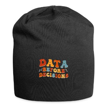 Daten oder es ist nicht passiert für Studenten - Jersey-Beanie - Schwarz - Vorne