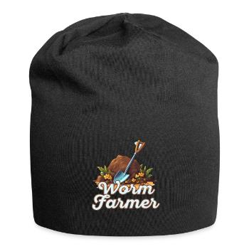 ver fermier vermicompost mignon hommes femmes - Bonnet en jersey - noir - Devant