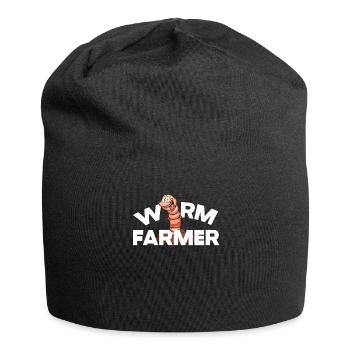 Wurmfarmer Wurmkompost Niedliche Männer Frauen - Jersey-Beanie - Schwarz - Vorne