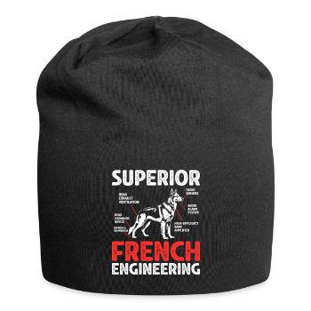 Humor Gift German Shepherd Dog - Jersey Beanie - black - Front