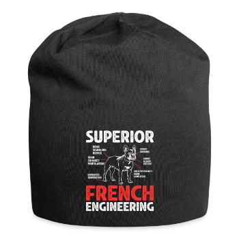 Humour Cadeau Chien Bouledogue Français - Bonnet en jersey - noir - Devant