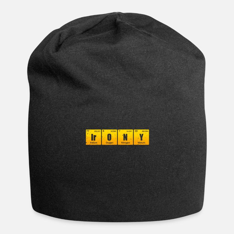 Primäre Elemente des Humors Wissenschaft Ironie - Jersey-Beanie - Schwarz