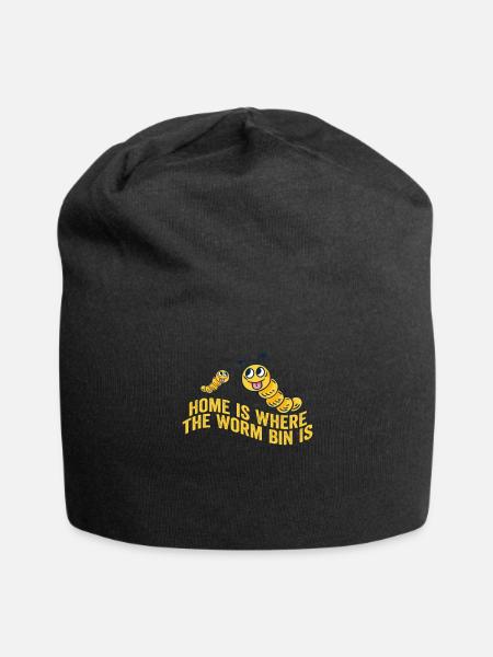 ver fermier vermicompost mignon hommes femmes - Bonnet en jersey - noir