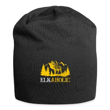 Elchjagd Elkaholische Jäger - Jersey-Beanie - Schwarz - Vorne