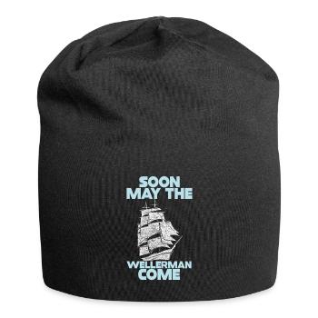 Sailor Meme Pirate Ship Ocean Sailing - Jersey Beanie - black - Front