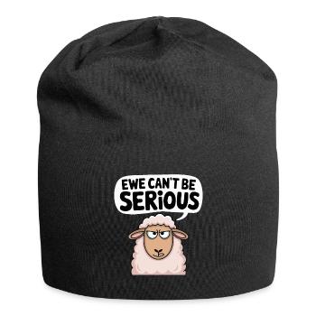 Ewe cant be serious - funny sheep design - Jersey Beanie - black - Front