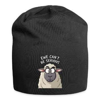 Ewe cant be serious - funny sheep design - Jersey Beanie - black - Front