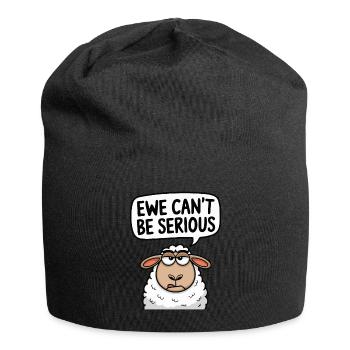 Ewe cant be serious - funny sheep design - Jersey Beanie - black - Front