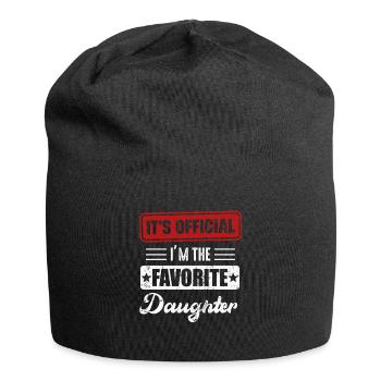C’est officiel Je suis la fille préférée - Bonnet en jersey - noir - Devant