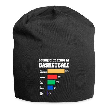 Maillot Humour Joueur Basketball - Bonnet en jersey - noir - Devant