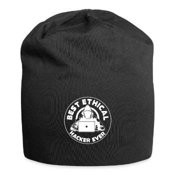 Cybersicherheitsexpertise von ethischen Hackern - Jersey-Beanie - Schwarz - Vorne