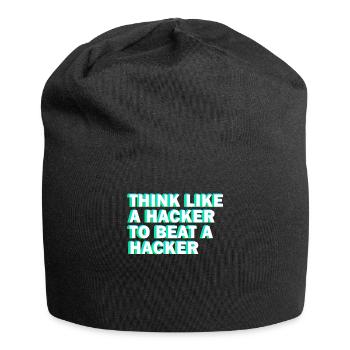 Cybersicherheitsexpertise von ethischen Hackern - Jersey-Beanie - Schwarz - Vorne