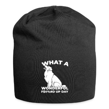 Australian Shepherd Fucked Up Day - Jersey Beanie - black - Front