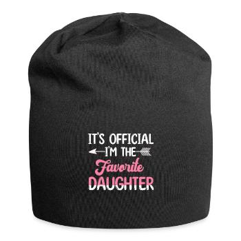 C’est officiel Je suis la fille préférée - Bonnet en jersey - noir - Devant