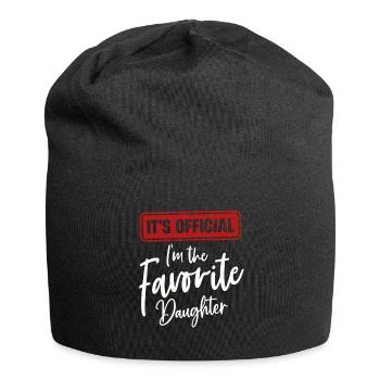 C’est officiel Je suis la fille préférée - Bonnet en jersey - noir - Devant