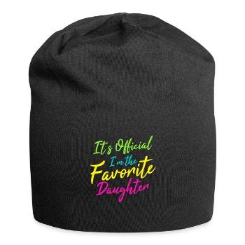 C’est officiel Je suis la fille préférée - Bonnet en jersey - noir - Devant