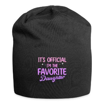 C’est officiel Je suis la fille préférée - Bonnet en jersey - noir - Devant
