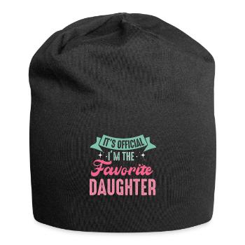 C’est officiel Je suis la fille préférée - Bonnet en jersey - noir - Devant